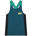 DKNY Træningstop - Petroleumsblå/Sort