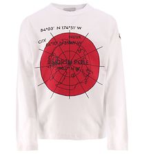 Moncler Bluse - Hvid m. Rød