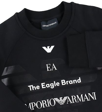 Emporio Armani Sweatshirt - Sort m. Tekst