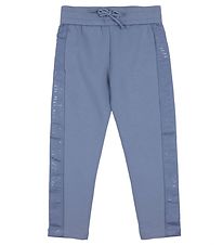 Emporio Armani Bukser - Støvet Blå m. Logostribe