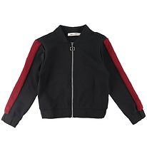 Add to Bag Cardigan - Sort/Rød