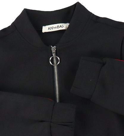 Add to Bag Cardigan - Sort/Rød