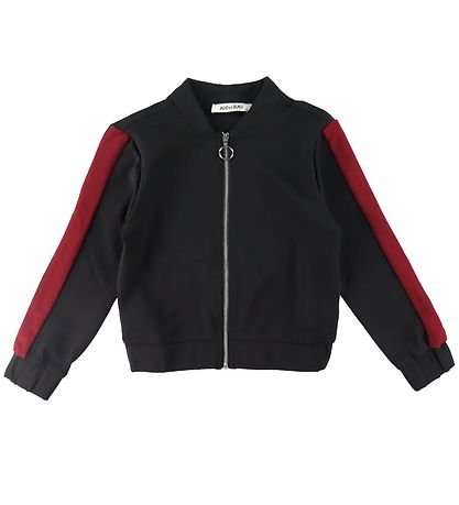 Add to Bag Cardigan - Sort/Rød