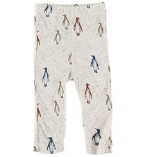 Joha Leggings - Bambus - Grå m. Pingviner