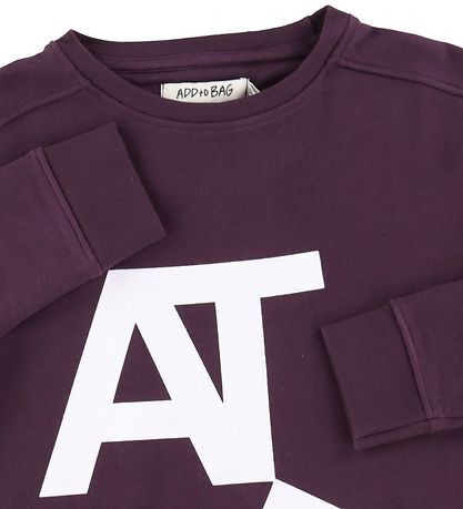 Add to Bag Sweatshirt - Mørk Lilla m. Print