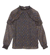 Creamie Bluse - Total Eclipse m. Små Blomster