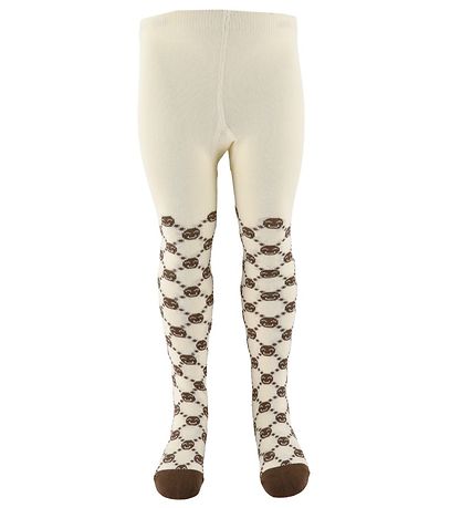 Minymo Strømpebukser - 2-Pak - Cocoa Brown m. Mønster