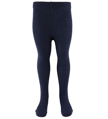 Minymo Strømpebukser - 2-Pak - Solid Rib - Total Eclipse