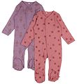 Pippi Baby Jumpsuit - Nightsuit - 2-Pack - Dusty Rose