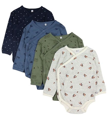 Pippi Baby Body l/æ - 4-pak - Deep Lichen Green