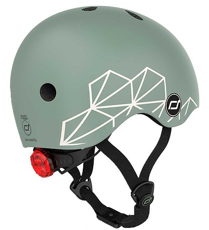 Scoot and Ride Cykelhjelm - Green Lines