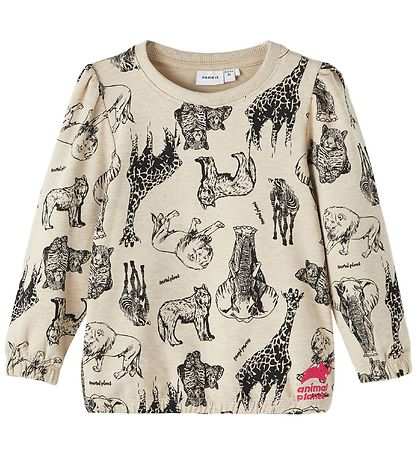 Name It Sweatshirt - NmfJess AnimalPlanet - Peyote Melange