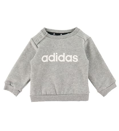 adidas Performance Sweatsæt - I LIN FL JOG - Grå/Hvid