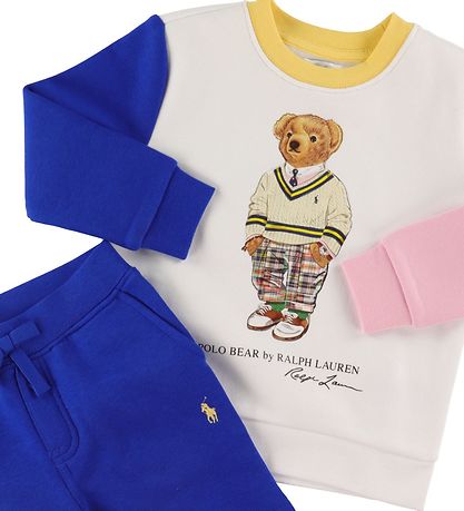 Polo Ralph Lauren Sweatshirt/Sweatshorts - Watch Hill - Hvid/Blå