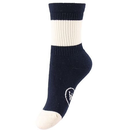 Wood Wood Strømper - Jis Contrast  - Navy