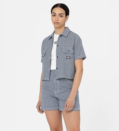 Dickies Skjorte - Hickory pr Hickory - Blå/Hvid Stribet