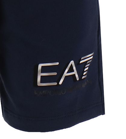 EA7 Sweatshorts - Navy m. Sølv