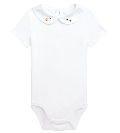 Polo Ralph Lauren Body k/æ - Baby Collection - Hvid m. Bier