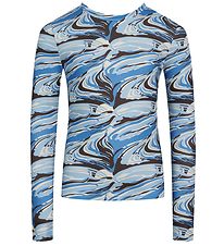 Grunt Bluse - Rib - Ime - Blå