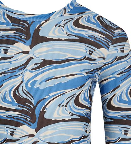 Grunt Bluse - Rib - Ime - Blå
