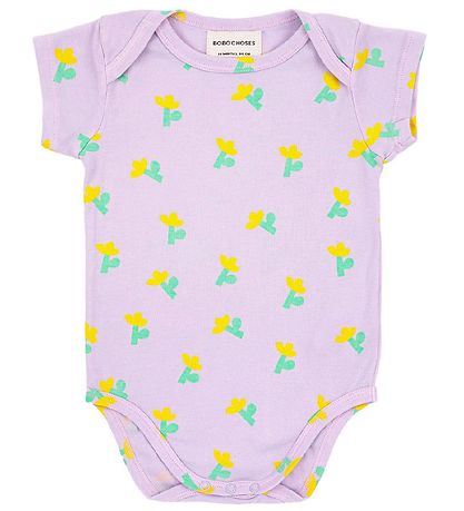 Bobo Choses Bodyer k/æ - 2-pak - Sea Flower - Hvid/Lilla