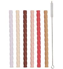 OYOY Sugerør - 6-pak - Silikone - Cherry Red/Vanilla