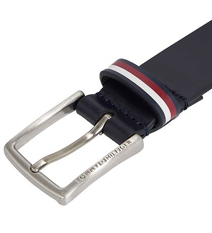 Tommy Hilfiger Bælte - Leather Belt - Navy Blue