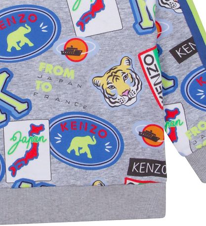 Kenzo Sweatshirt - Gråmeleret m. Print
