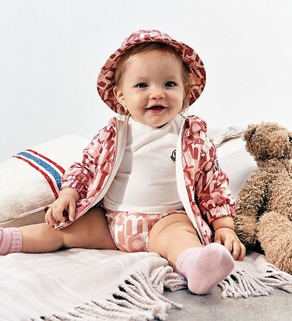 Moncler Bøllehat - Rosa m. Print