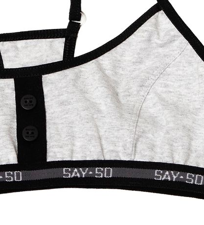 Say-So Top - Gråmeleret