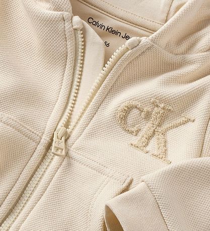 Calvin Klein Sæt - Cardigan/T-shirt/Shorts - Whitecap Gray