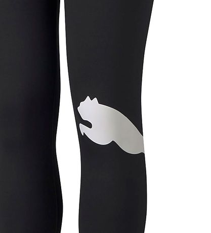 Puma Leggings - Active - Sort m.Hvid Logo