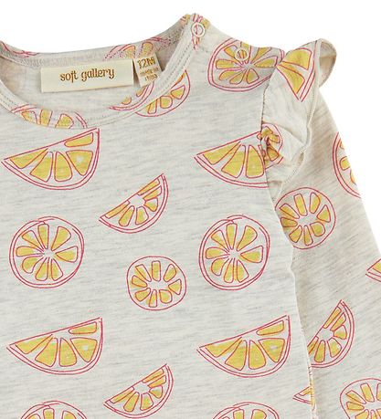 Soft Gallery Body L/Æ - SgFifi - Oranges - Light Grey Melange AO