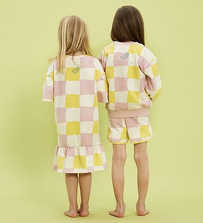 Soft Gallery Kjole - Sweat - SgElodie - Check Picnic - Gardenia