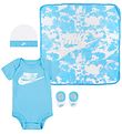 Nike Gaveæske - Body K/Æ/Hue/Strømper/Tæppe - Baltic Blue