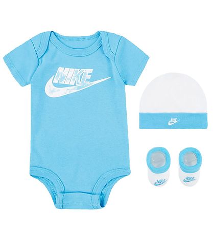 Nike Gaveæske - Body K/Æ/Hue/Strømper/Tæppe - Baltic Blue