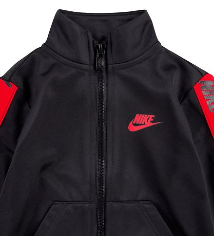 Nike Træningssæt - Cardigan/Bukser - Sort/Rød