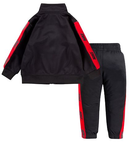Nike Træningssæt - Cardigan/Bukser - Sort m. Rød