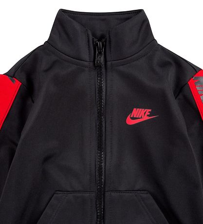 Nike Træningssæt - Cardigan/Bukser - Sort m. Rød