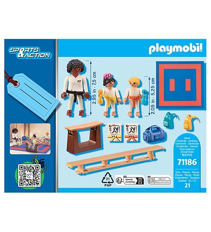 Playmobil Sports & Action Sæt - Karatetræning - 71186 - 21 Dele
