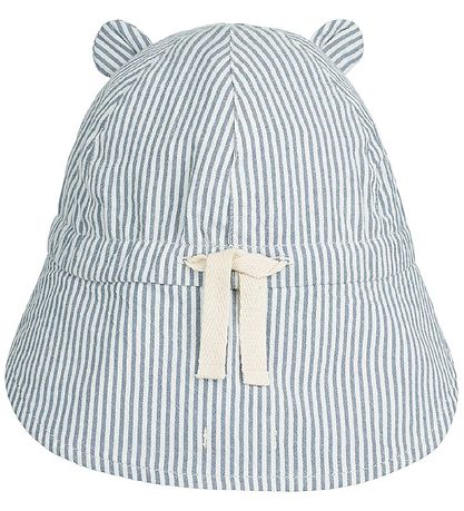 Liewood Legionærhat - Gorm Reversible - Blue Wave/Creme De La Cr
