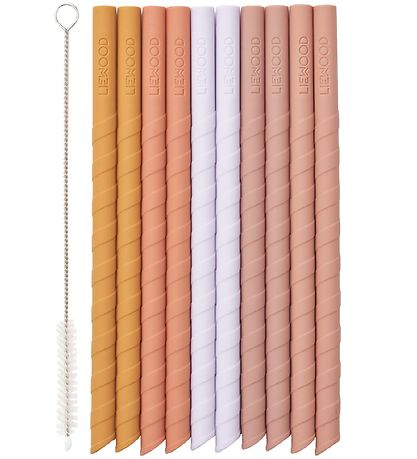 Liewood Sugerør - Silikone - 10 stk - Timoti - Yellow Mellow Mul