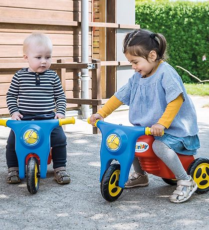 Dantoy Motorcykel m. Plastikhjul - 58,5 cm - Rød/Blå/Gul