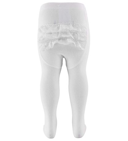 Name It Strømpebukser - NbfOpagna - Bright White m. Blonder