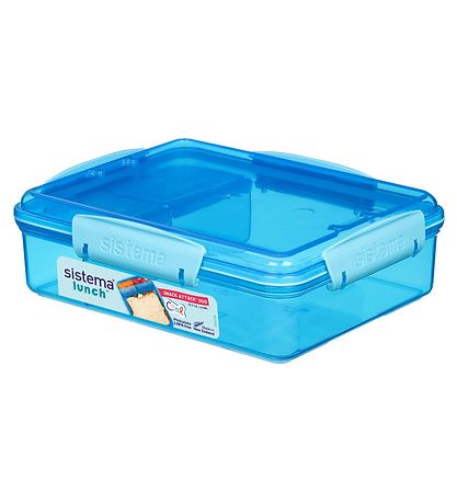 Sistema 도시락통 - 스낵 어택 듀오 - 975ml - 블루