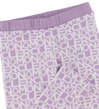 Moncler Leggings - Lilla/Hvid