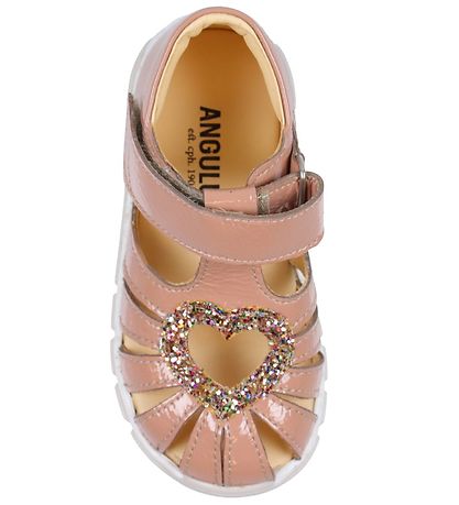 Angulus Begyndersandal - Mørk Fersken m. Glitter