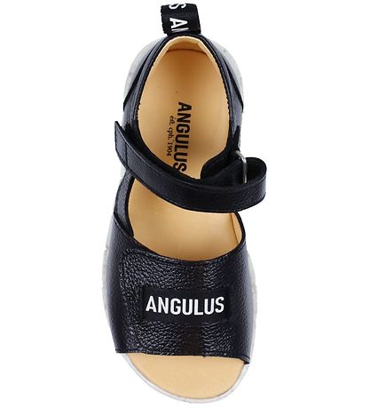 Angulus Sandal - Sort m. Logobånd