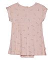 Minymo Bodysuit w. Skirt s/s - Rib - Bamboo - Peach Whip