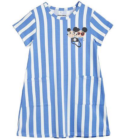 Mini Rodini Kjole - Ritzratz Stripe - Blå/Hvid